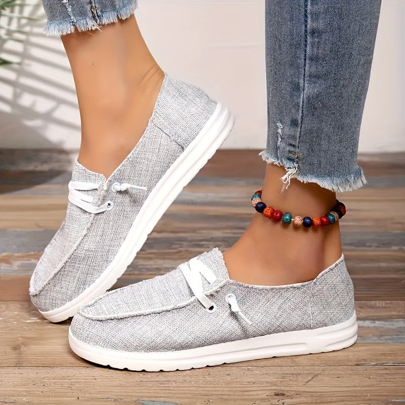 Women's Lightweight Canvas Lace-Up Sneakers