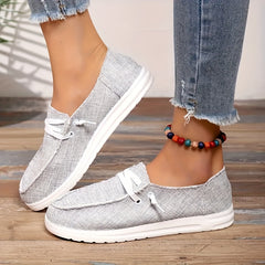Women's Lightweight Canvas Lace-Up Sneakers