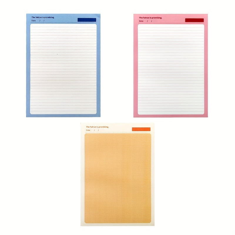 Large B5 50 Pages Cowhide Notepad Glue Bound Study Notes Student Diary