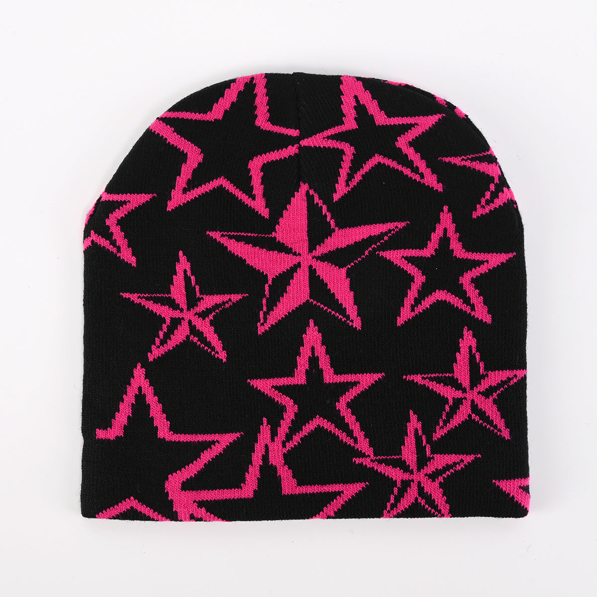Pentagram Jacquard Y2K Beanie Solid Skull Cap
