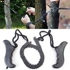 Pocket Survival Chainsaw Manual Rope Saw Cutting Blades For Wood Cutting