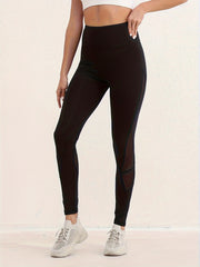 Mesh Contrast High Waist Yoga Pants