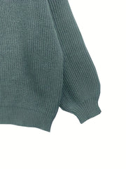 Open Front Loose Long Sleeve Cardigan for Women