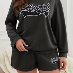 Casual Lounge Set Women's Pajamas Two Piece Set
