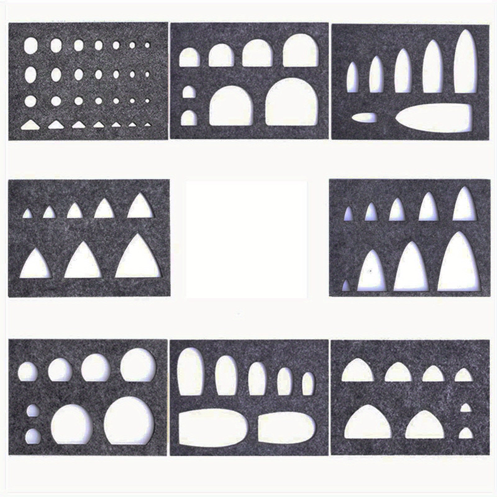 8 Packs Wool Felt Mold Template Kits for Plush Toy Craft