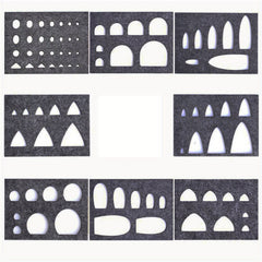 8 Packs Wool Felt Mold Template Kits for Plush Toy Craft
