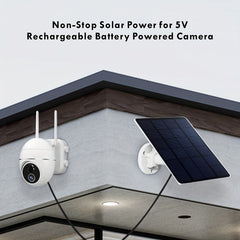 360° Rotatable Solar Surveillance Camera Charging Panel USB Connector
