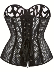 Fishnet Strapless Corset Bustier Body Shaper Women's Lingerie
