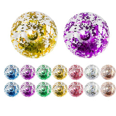 1pc Inflatable Sequin Beach Ball - Vibrant Multicolor Water & Sand Ball