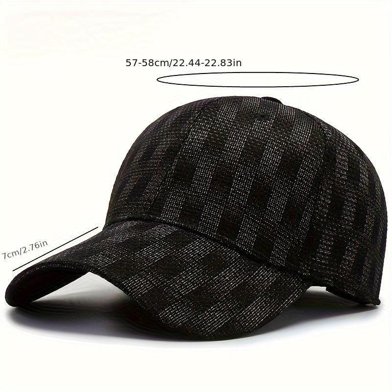 Plaid Baseball Cap Outdoor Sun Hat Men Women