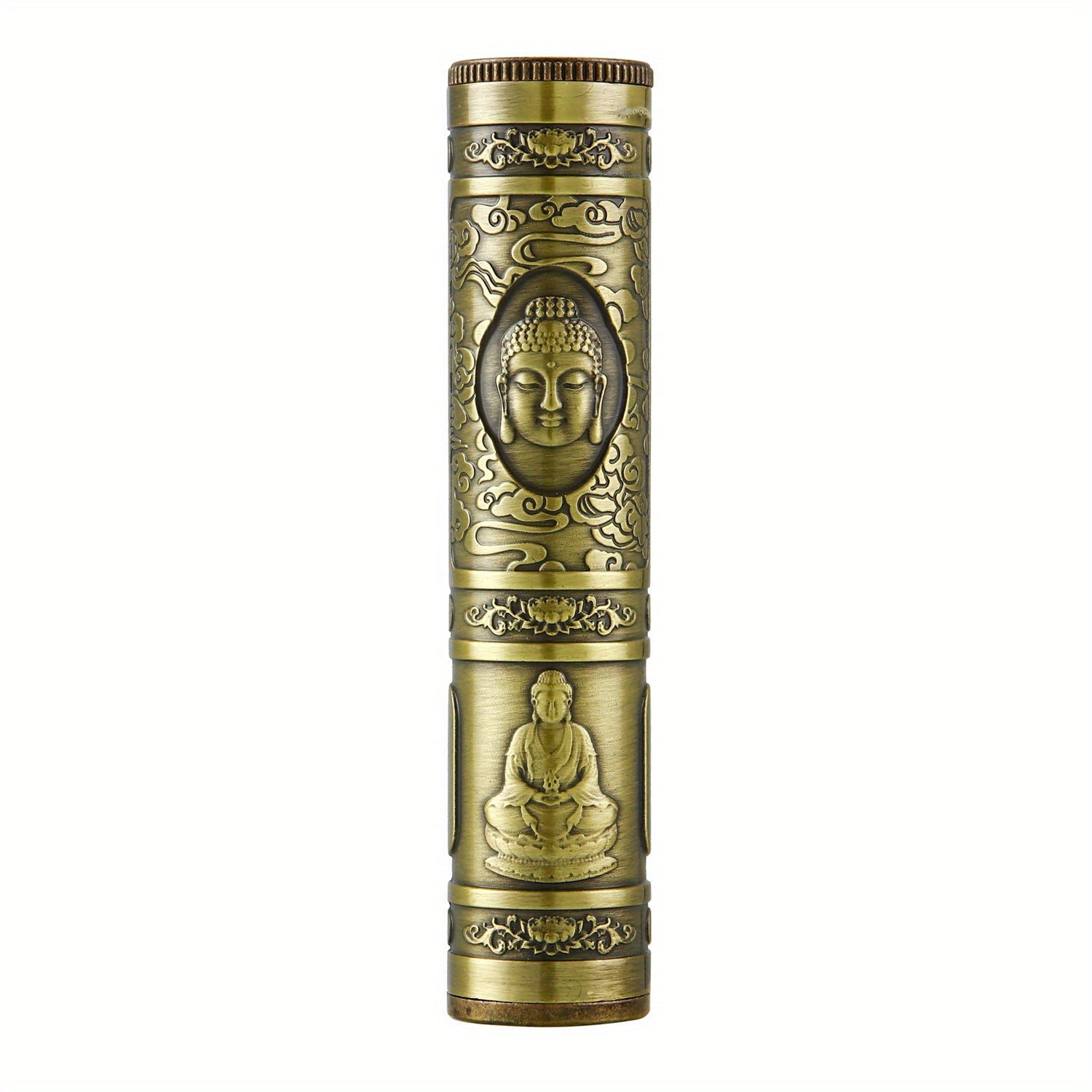 Portable Waterproof Metal Cigarette Case Buddha Dragon Skull Embossed
