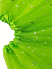 Girls Sequin Stars Tutu Skirt For Birthday Ballet Dance Princess Costume