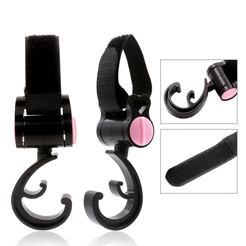 2pcs Stroller Hooks For Storage Bag