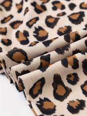 Leopard Graphic Stretch Casual Leggings Pants Kids Summer