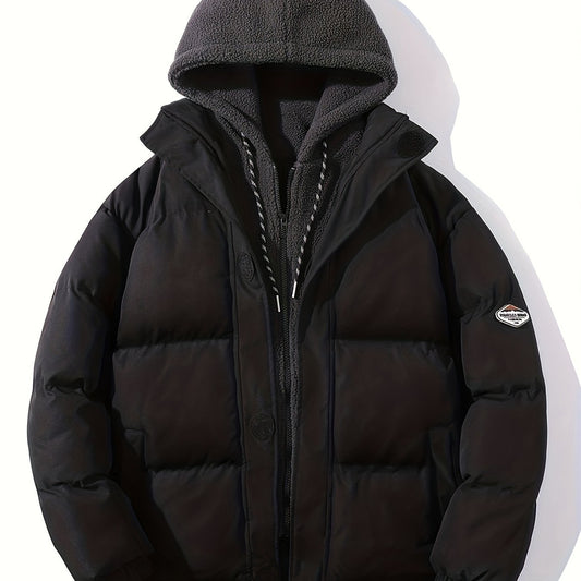 Men's Sherpa Hood Coat Padded Winter Warm Jacket