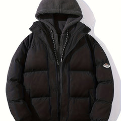 Men's Sherpa Hood Coat Padded Winter Warm Jacket