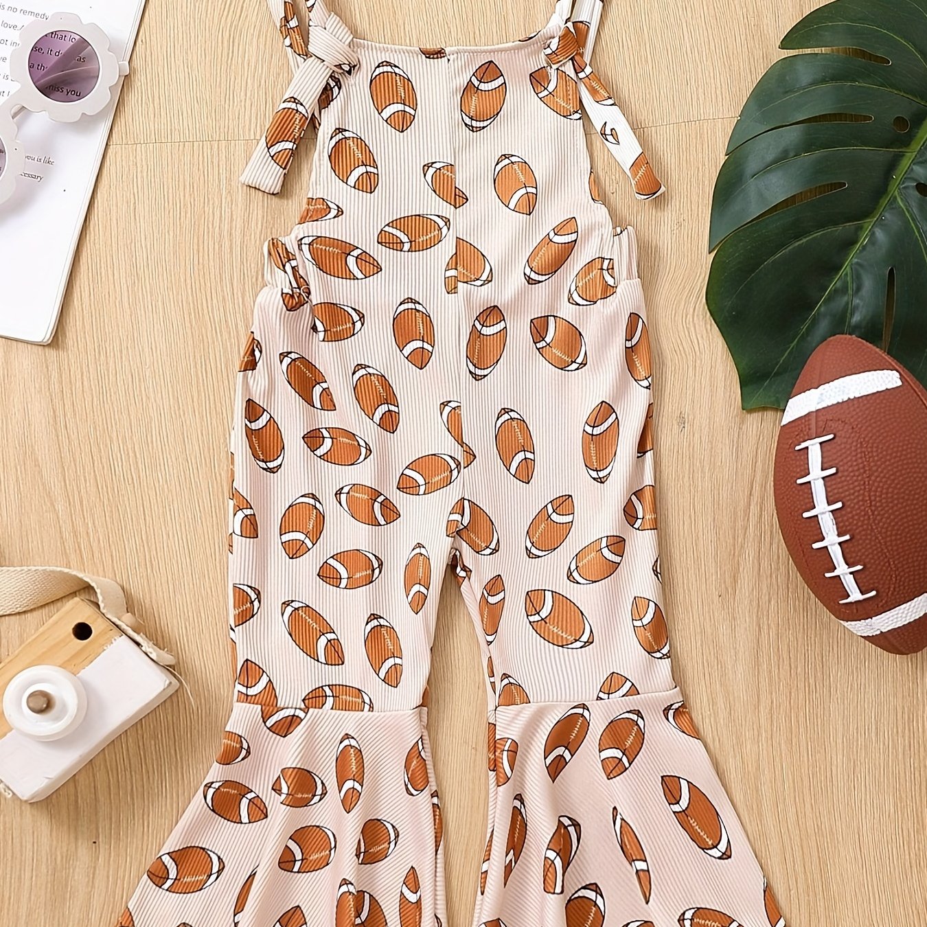 Baby Girls Rugby Graphic Print Overalls Clothes