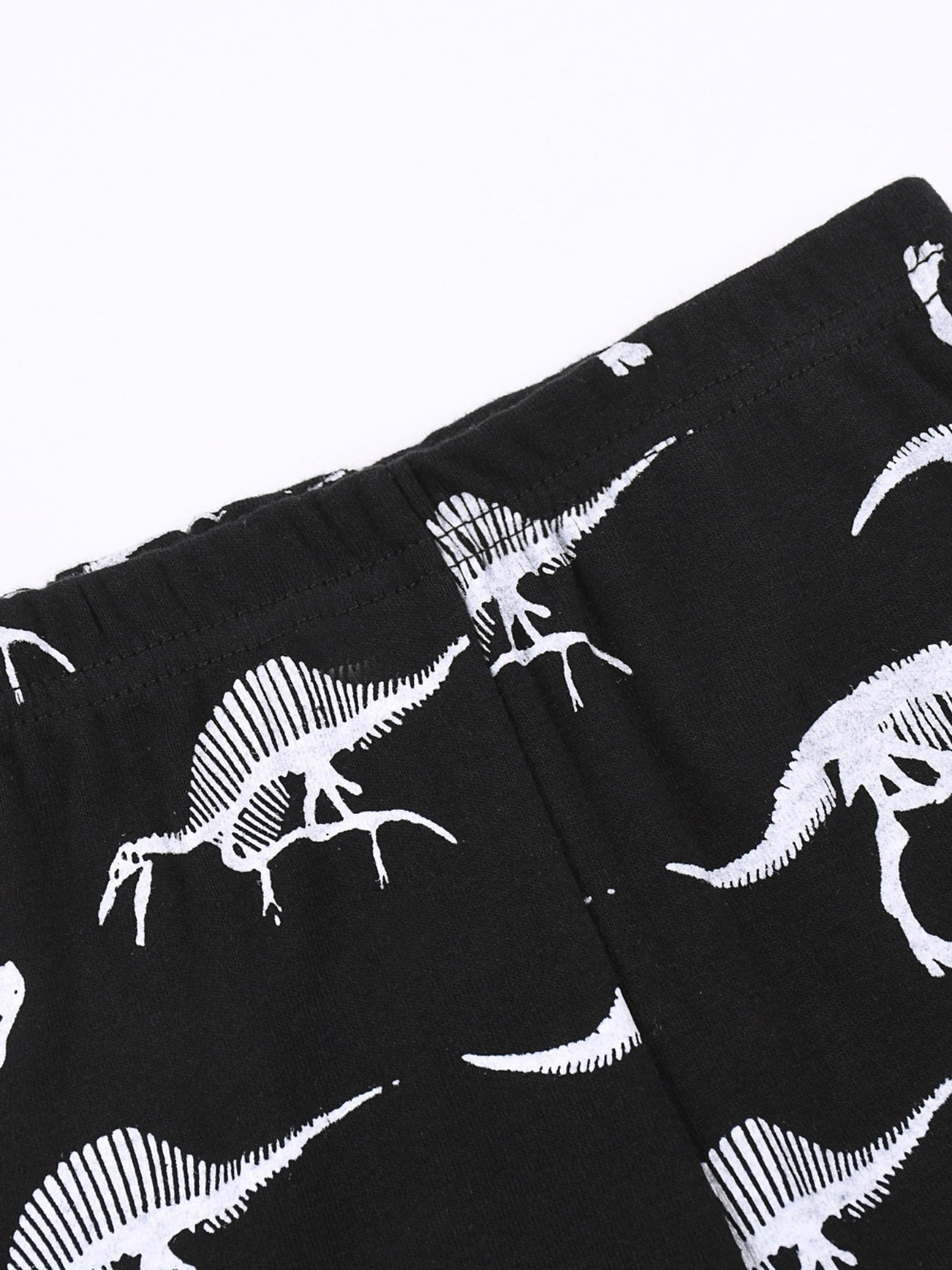 Toddler Girls Dino Pajama Set Crew Neck T Shirt & Shorts Sleepwear