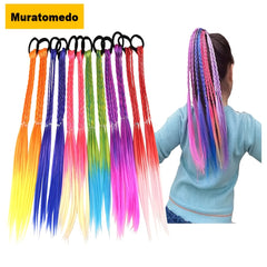 12pcs Gradient Twist Braided Hair Wigs Extensions for Girls