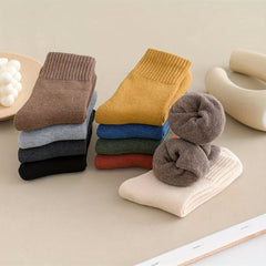 5 Pairs Winter Mid-calf Fleece Socks for Men & Women