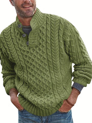 Knitted Cable Sweater Men's Casual Warm Pullover For Fall Winter