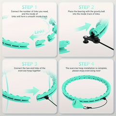 JKSHMYT Weighted Exercise Circle 51in Fitness Hoop Equipment Women