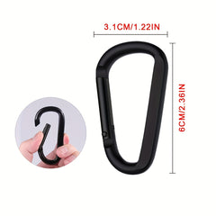 10pcs Aluminum D Ring Carabiner Clip Keyring Hook