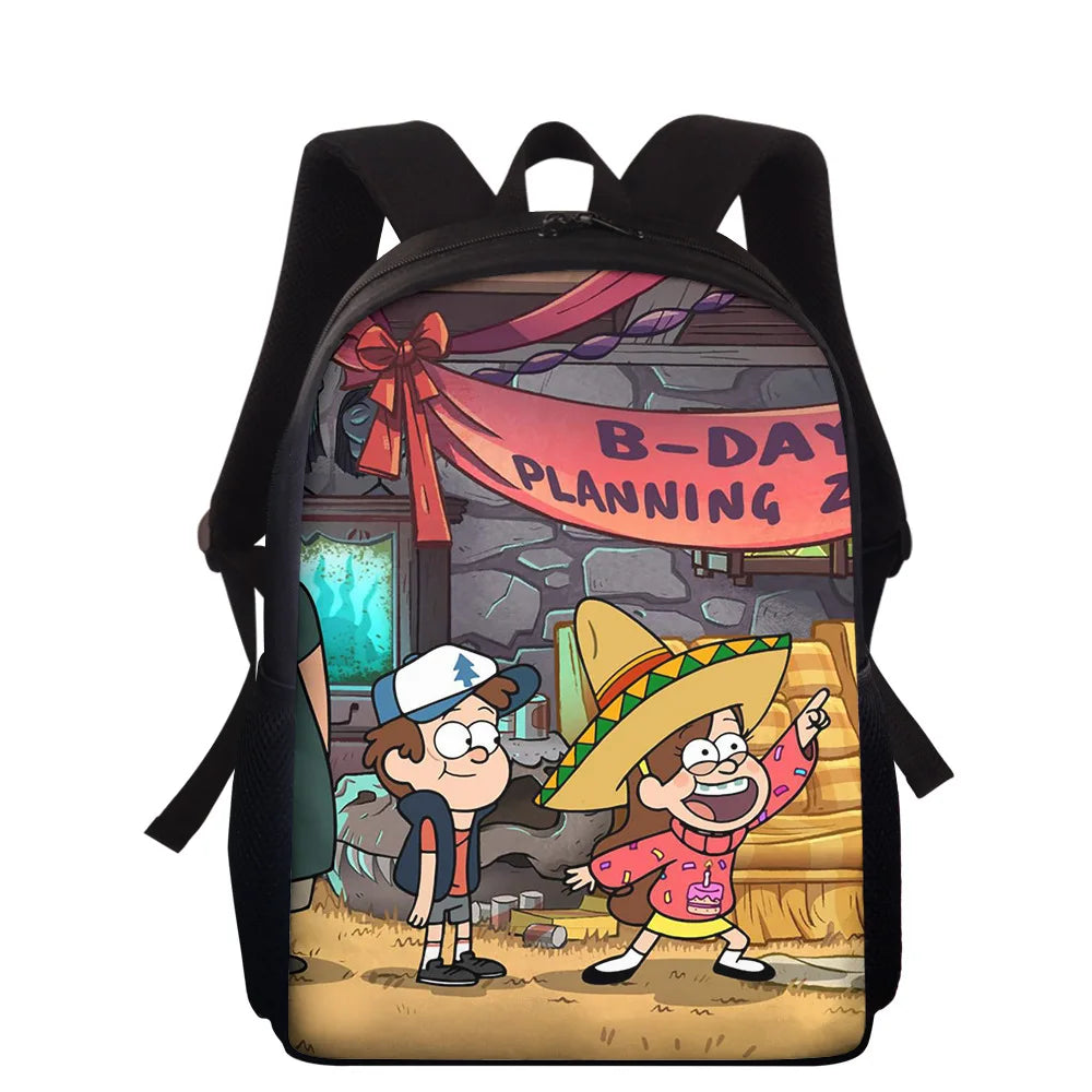 13" Gravity Falls Backpack Cartoon Schoolbag Boys Girls Children School Bag