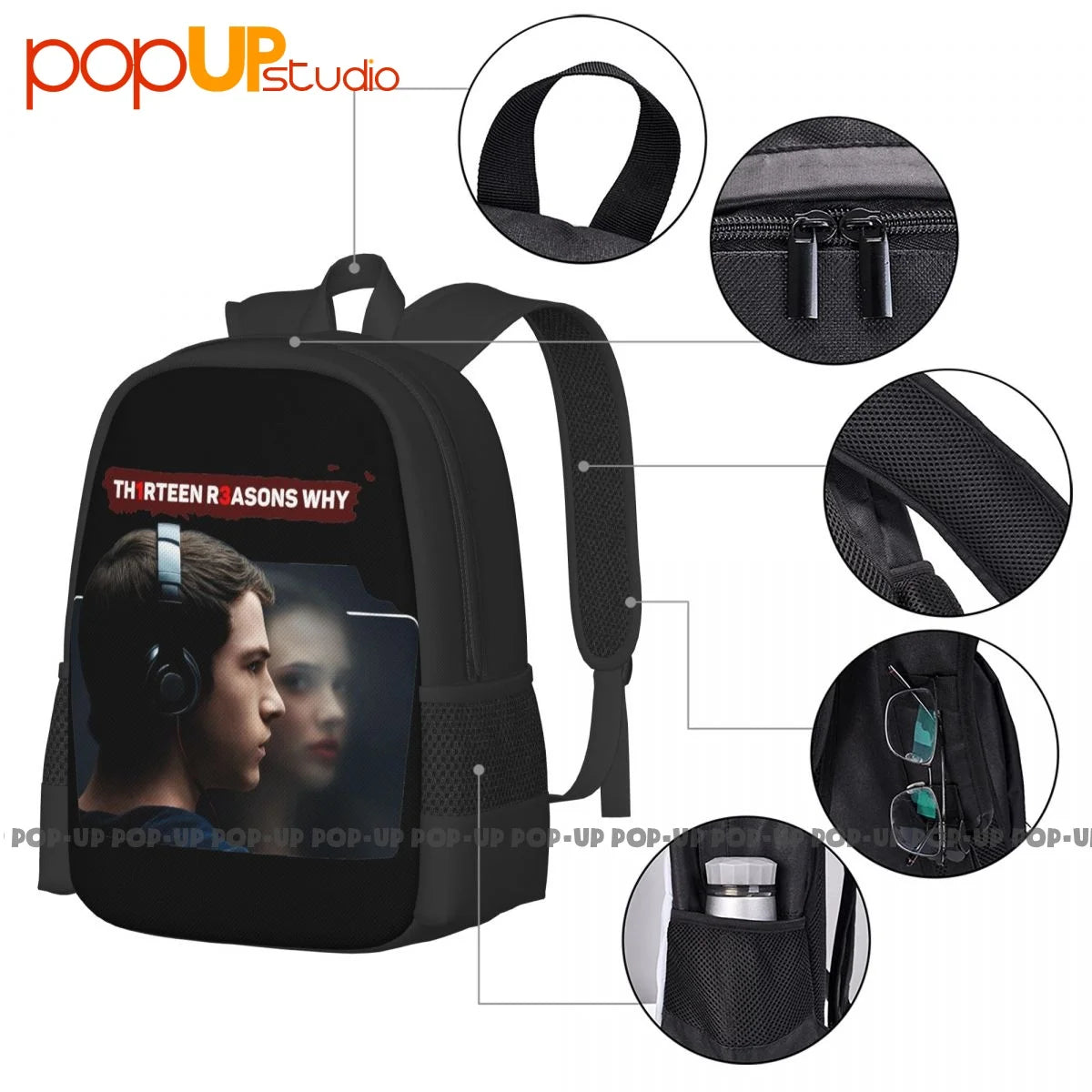 13 Reasons Why Thirteen Reasons Why Backpack Large Capacity Bookbag