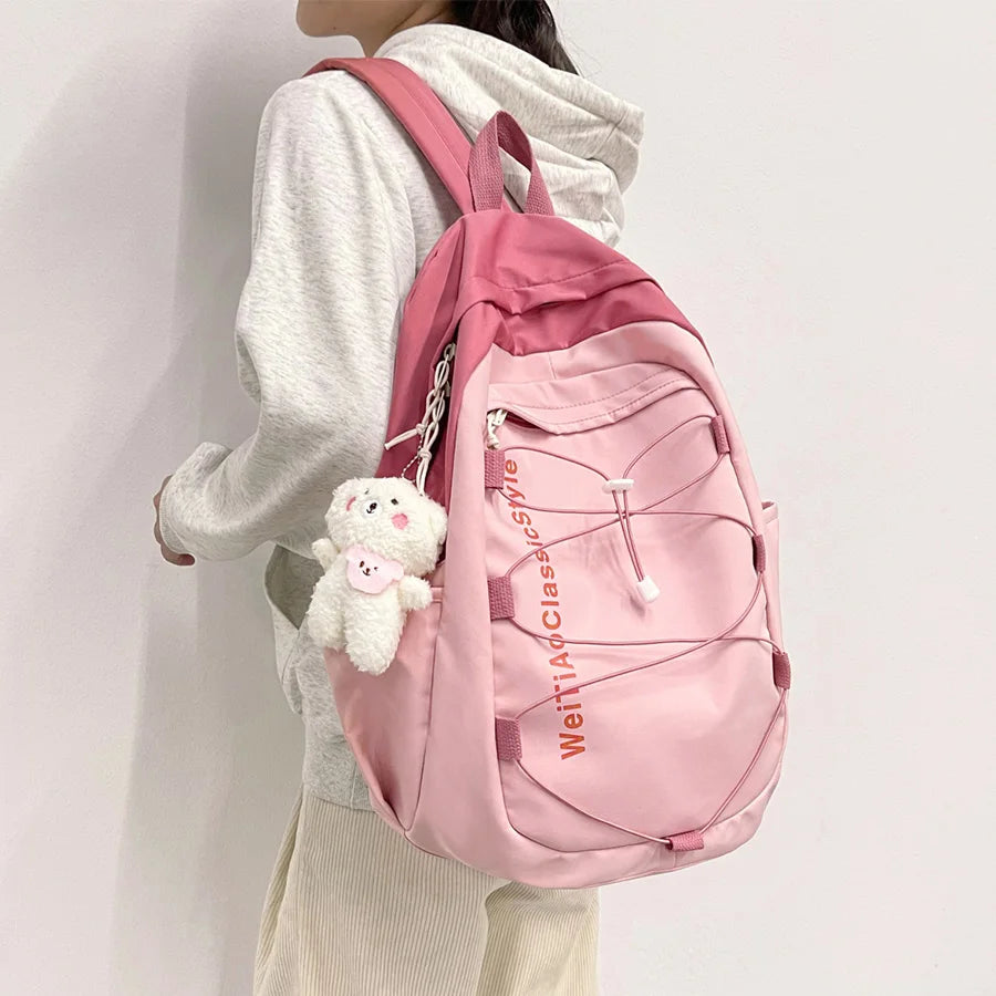 13 Yrs Girl Backpack Women Drawstring Schoolbag Travel School Laptop Backpacks