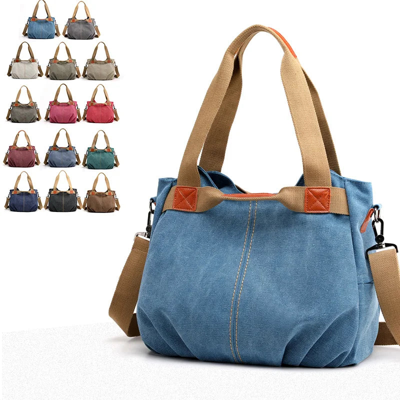 Women Canvas Handbags Messenger Shoulder Crossbody Tote Bag Bolsas