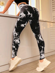 High Waist Tie Dye Yoga Leggings: Slimming and Comfortable Activewear