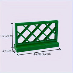 9pcs Farm & Garden Building Blocks Set DIY Animal Scene Bridge Ranch Fence Net