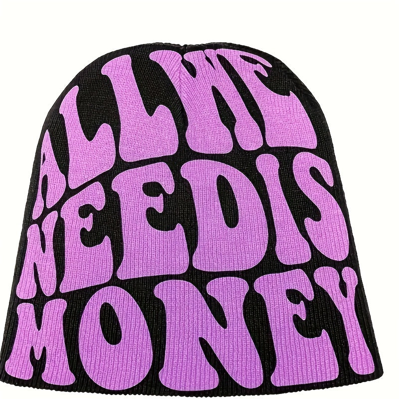 Elastic Y2K Knit Beanie Hip Hop Hat Unisex Warm Skull Cap