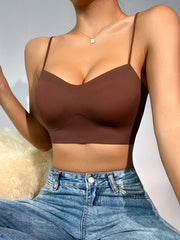 Spaghetti Strap Bralette Comfy Everyday Bra Women's Lingerie