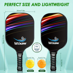Pickleball Paddle Set with Paddles, Balls, Sweatbands, and Ball Pickers