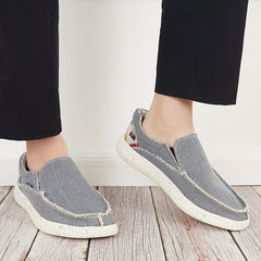 Men's Slip On Canvas Loafer Shoes Anti-Skid Walking Shoes
