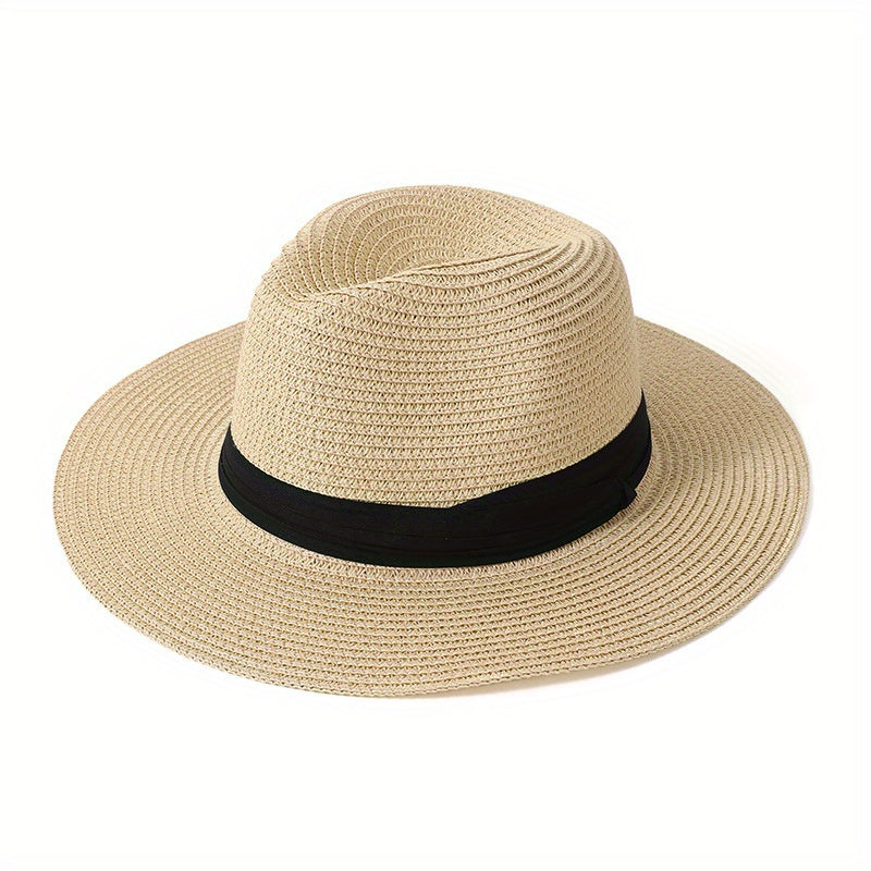 Men's Straw Hat Summer Sunshade Jazz Top Hat