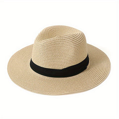 Men's Straw Hat Summer Sunshade Jazz Top Hat