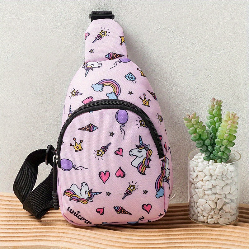 Kids Cartoon Crossbody Bag for Outdoor Travel