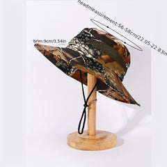 Camouflage Mesh Bucket Hat UV Protection Tactical Sun Hat