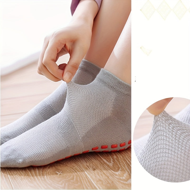 Solid Education Yoga Socks Women Breathable Non-slip Low Top Thin Socks