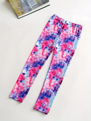 4 Packs Girls Starry Sky Pattern Leggings Stretch Sport Pants