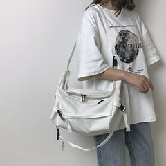 Versatile Large Capacity Canvas Crossbody Bag for Travel and Work