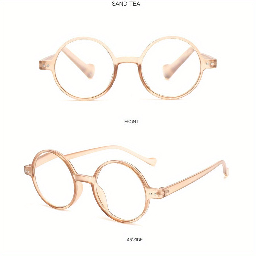 Round Jelly Frame Light Blocking Glasses