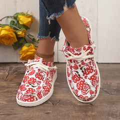 Women's Skate Shoes with Dwarf & Heart Pattern