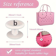 4PCS Replacement Rivets Beach Bag Straps Button Repair Rivet Rubber Tote Bag Han