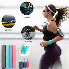 Portable Quick Dry Microfiber Towel Set 4 Colors Camping Gym Yoga Traveling