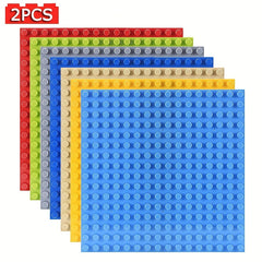 Building Blocks Base Plate 16x16 Studs Big Size 2pcs Set Educational Toys