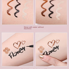 3 Colors Eyeliner Eyelid Pen Colorful Waterproof Smudge Proof Ultra Fine